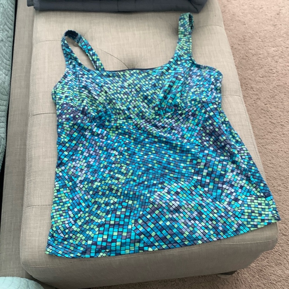 Lands End Underwire Tankini 12D